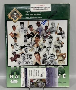 Stan Musical Signed HOF Hitters Ted Williams Museum MAG  /5000  JSA COA - Picture 1 of 2