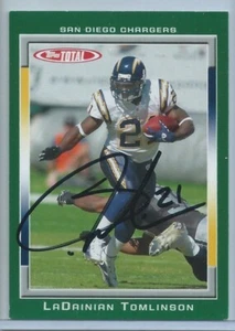 LADAINIAN TOMLINSON (HOF) 2006 TOPPS TOTAL AUTOGRAPHED #200 - Imagen 1 de 3