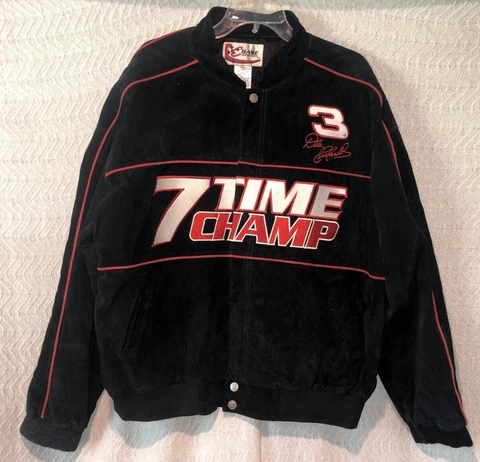 Chase Authentics Dale Earnhardt Sr. NASCAR 7 Time Champ Leather Jacket Size XXL Cover