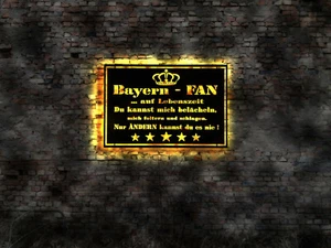 LED Schild Bayern Fan no Blechschild Neonreklame sign ich Leuchtschild Holz bin - Bild 1 von 1