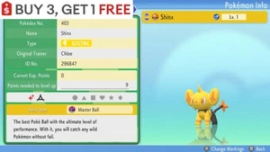 ✨ Shiny Shinx ✨ Pokemon Diamante Brillante Perla Brillante 6IV BDSP - Imagen 1 de 5