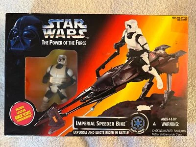 Bicicleta Speeder Imperial Star Wars con Figura Motociclista Scout - Poder de la Fuerza - Nueva Foto 1 de 2