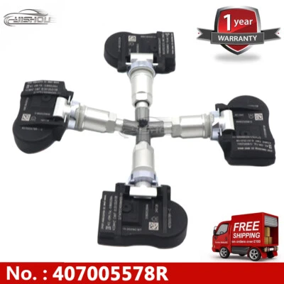 407005578R Juego de 4 piezas SENSOR DE PRESIÓN DE NEUMÁTICOS TPMS Se adapta a RENAULT MEGANE II Nuevo Foto 1 de 4