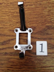 8 X OLD STYLE CHROMED CAST IRON SCHOOL COAT HOOKS CERAMIC NUMBER INSERTS - Picture 1 of 1