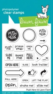 Lawn Fawn, clear stamp, push here