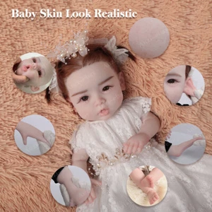 Anzi 18.5" Reborn Baby Dolls Full Silicone Baby Doll Gifts with Drink-Wet System - Picture 1 of 14