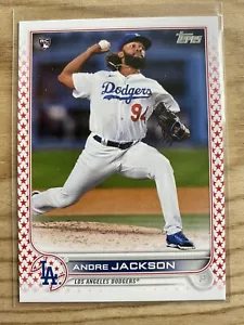 2022 Topps Series 1 Andre Jackson Independence Day RED STAR Rookie RC #'ed /76 - Picture 1 of 2