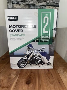 Budge Standard Motorcycle Cover Size 2 Fits Large Bikes 7’6” to 9’6”Sealed *NEW* - Bild 1 von 6