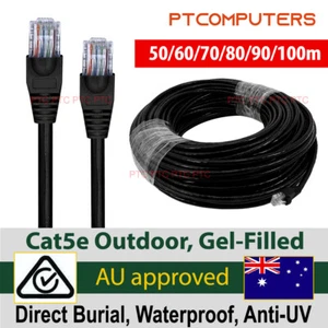 50m 60m 70m 80m 100m Cat5e outdoor direct burial Ethernet cable Gel filled - Picture 1 of 26