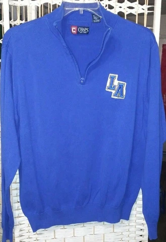 LA Los Angeles Dodgers MLB, zip collar sweater, size XL, Dodger blue, Chaps Cover