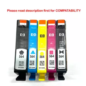 Set of 5 Genuine HP 564 Ink Cartridges READ DESCRIPTION - Picture 1 of 2