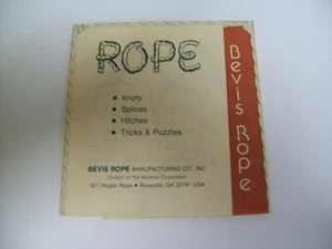 BEVIS ROPE MANUFACTURING CO BROSCHÜRE ROSSVILLE, GA 1944 - Bild 1 von 4