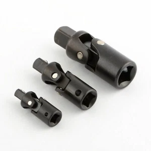 1/4" 3/8" 1/2" Drive Swivel Universal Joint Air Impact Sockets Adapters Set 3pc - Picture 1 of 1