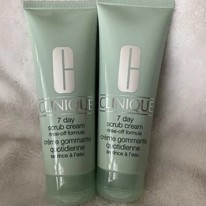 Clinique 7 DAY SCRUB CREAM RINSE -Off FORMULA LOT 2 X 3.4 oz 100 ml Full Size - Picture 1 of 4