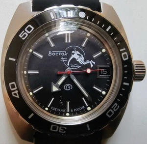 VOSTOK AMPHIBIA AUTOMATIC SCUBA DUDE 170600 / VOSTOK SCUBA DUDE 170600 SCRATCHED - Foto 1 di 10