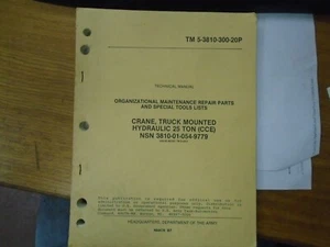 TM 5-3810-300-20P Parts Manual 25 Ton Truck Mounted Crane Grove TM S-300-5 - Picture 1 of 4