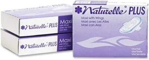 Naturelle Plus Sanitary Napkins w/Wings, Dispenser Refill, 250/CT, White - Picture 1 of 2