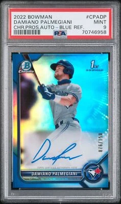 2022 Bowman Chrome Draft 1st Prospect Auto Blue Damiano Palmegiani /150 PSA 10 - Image 1 of 2
