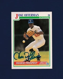 Jose Offerman signed Dodgers 1991 Score Rookie Prospects baseball card - Picture 1 of 1