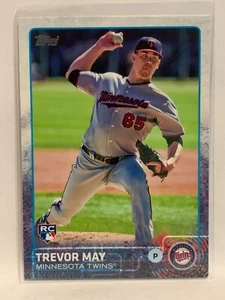 #55 Trevor May Rookie Minnesota Twins 2015 Topps Series One Baseball Card - Picture 1 of 2