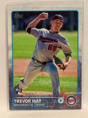 #55 Trevor May Rookie Minnesota Twins 2015 Topps Series One Baseball Card - Image 1 of 2