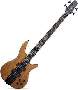Basso Elettrico 4 Corde Naturale Lowbone Style Corpo in Tiglio 2 Humbucker - Foto 1 di 7