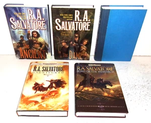 5 R.A. Salvatore Hardcover Books 2 are Forgotten Realms The Ancient, The Dame - Picture 1 of 4