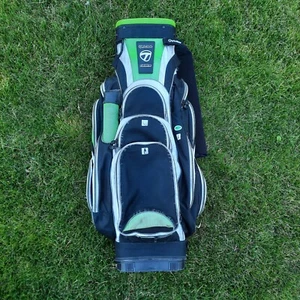 Taylormade Catalina 14 Way Golf Cart Bag Black White Green Pockets Adult - Picture 1 of 13