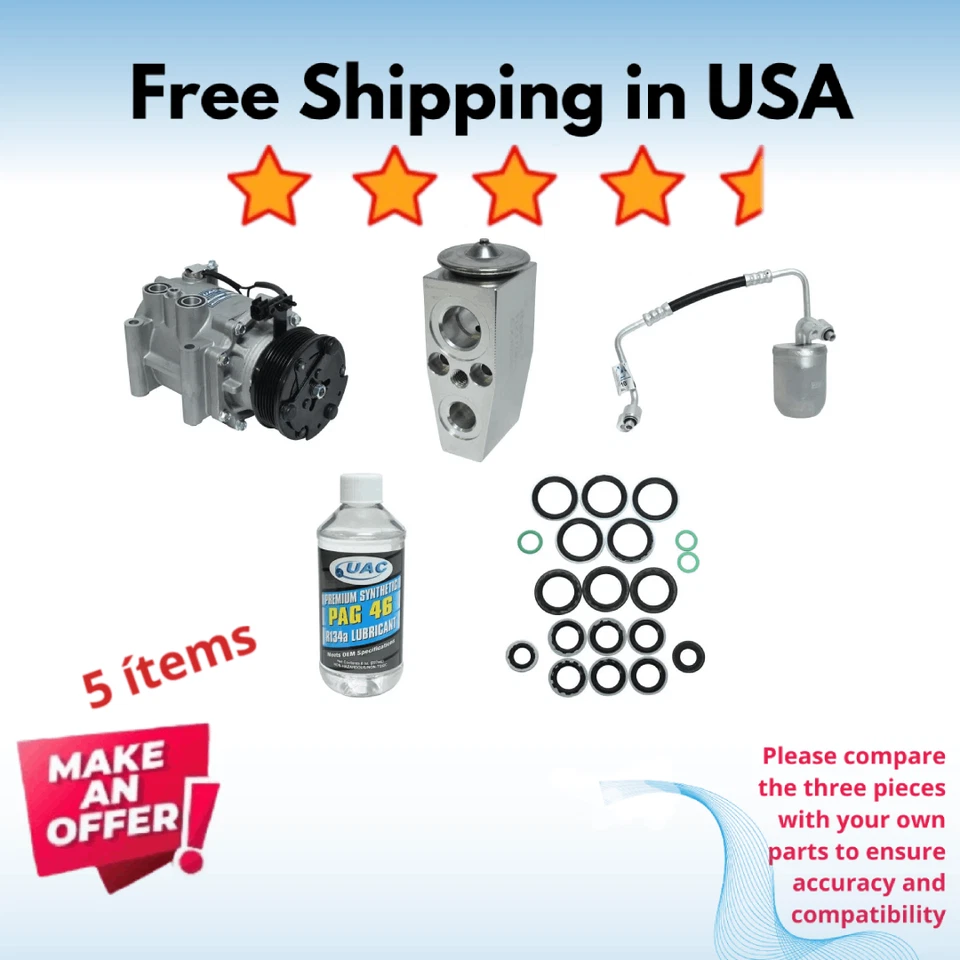 Compressor & Valve A/C Fit Saturn Vue 2005-2007 - Image 1 of 4