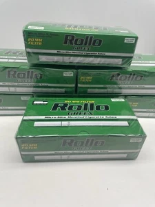 1,200 X Rollo 5.5mm Micro Slim Green Menthol 20mm Filter Tubes - Picture 1 of 2