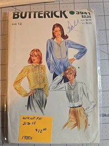 3941 Womens Uncut 1980s Drop Waist Dress Pattern Size 8 10 12 Butterick Vtg  - Picture 1 of 2
