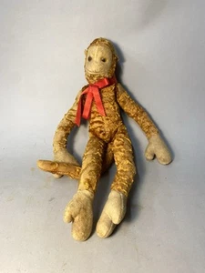 1930s  -  Vintage Monkey Plush Unmarked 14” Jointed Stuffed Animal - Picture 1 of 8