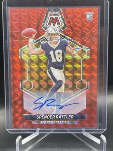 🔥2024 Panini Mosaic SPENCER RATTLER AUTOGRAPH Red Mosaic 029/199 Card #393🔥 - Bild 1 von 4
