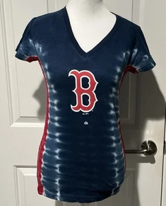 NEW Majestic MLB Boston Red Sox  T-Shirt Short Sleeve Tie Dye Women’s Small - Picture 1 of 5