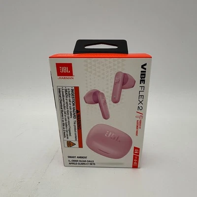 JBL Vibe Flex 2 - True Wireless Earbuds - JBLVFLEX2PINKAM - Pink - NEW SEALED - Image 1 of 4