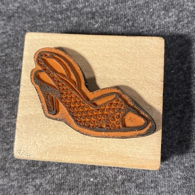 Ladies Shoe - Wood Mounted Rubber Stamp - Image 1 of 4