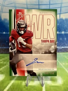 2024 Topps Signature Class Jalen McMillan Rookie II Auto Green Rookie RC /150 - Picture 1 of 3