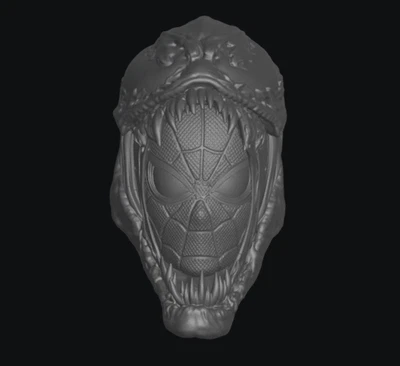 1/12蜘蛛侠毒头雕塑未上色 — 第 1/4 张图片