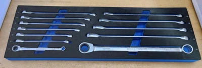 Cornwell bluePower BPRWDBX12MST - Juego de llaves de caja doble de trinquete métrico de 12 piezas Foto 1 de 4