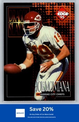 Collector's Edge #DS6 1995 Joe Montana Dragon Slayers Kansas City Chiefs I9 Foto 1 de 2