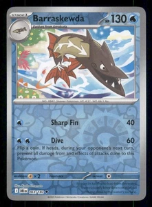 Barraskewda SV10: Destined Rivals #063/182 Pokemon Holo inverso non comune quasi nuovo - Foto 1 di 2