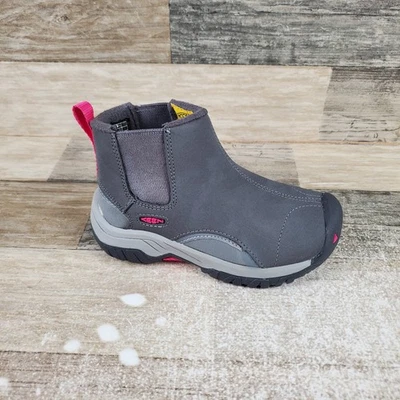 Botines sin cordones Keen Kootenay III talla 9 acero gris cuero punta redonda Foto 1 de 4