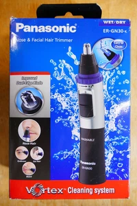 Recortadora de cabello facial Panasonic ER-GN30-K nariz, oreja N húmedo/seco con limpieza de vórtice - Imagen 1 de 2