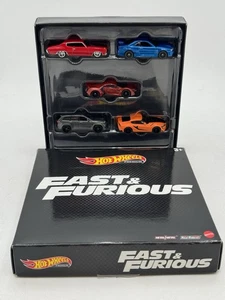 Hot Wheels Premium Fast & Furious 5 Car Box Set - 1:64 Diecast Cars Real Riders - Picture 1 of 7