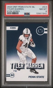 Tyler Warren Icon Series 2024 ONIT Penn State Rookie IC-4 Indy Colts RC PSA 8 - Foto 1 di 3