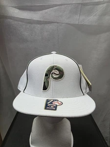 NWS Philadelphia Phillies American Needle White Camo Fitted Hat 7 5/8 MLB - Picture 1 of 8