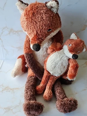 IKEA KLAPPAR RAV Fox and Baby Orange 801.236.34Plush Soft Toy 18" - Image 1 of 4