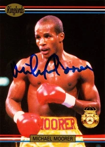 Michael Moorer handsignierte 1991 Ringlords Boxing Trading Card #14 - SCHWARTZ COA - Bild 1 von 2