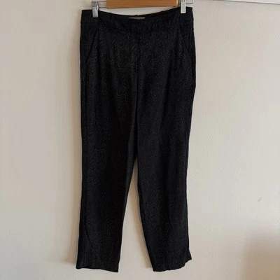 JIGSAW Black Mix Print SIZE 8 UK Slim Trousers - Image 1 of 4