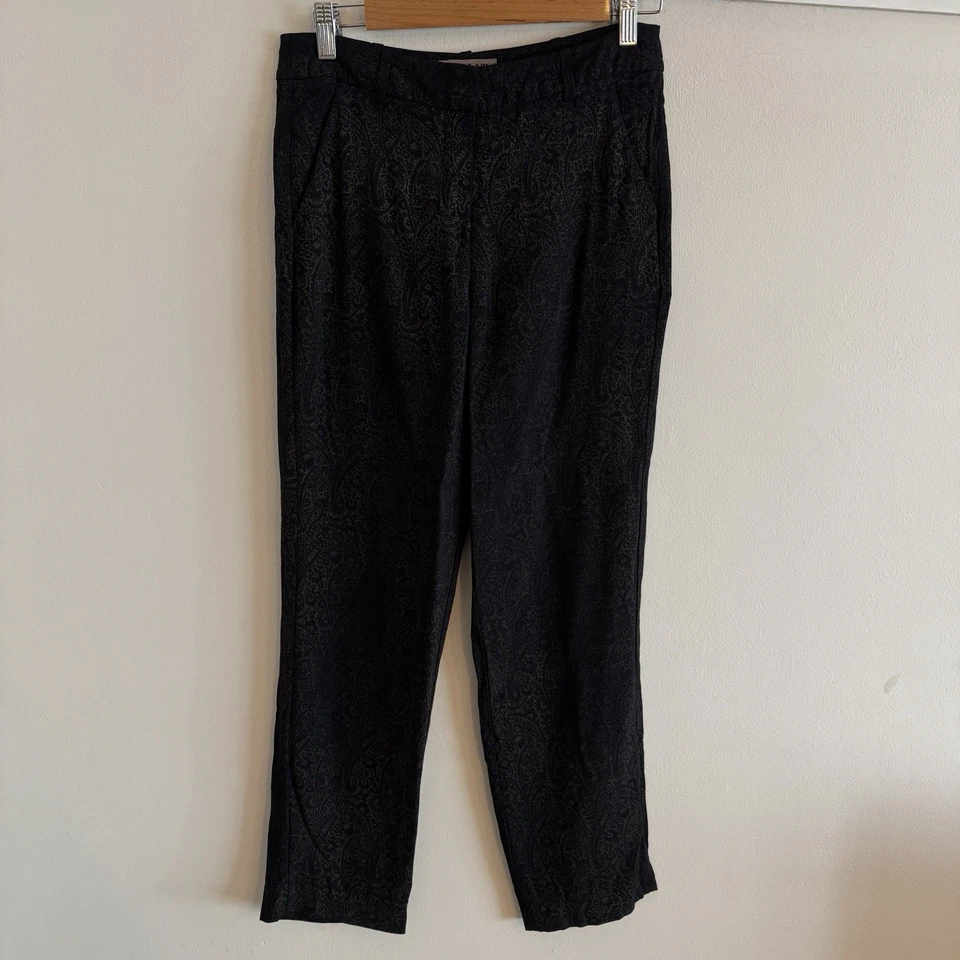 JIGSAW Black Mix Print SIZE 8 UK Slim Trousers - Image 1 of 4